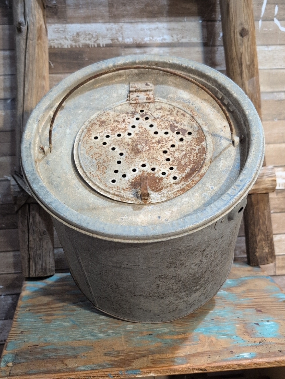 Antique Rustic Minnow Bucket